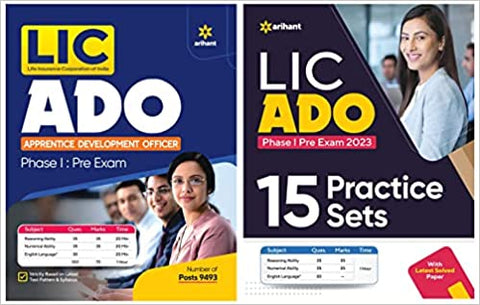LIC ADO Phase 1 Pre Exam Guide and Practice Sets 2023 (Set of 2 Books)