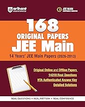 Arihant 14 Years (2026–2013) Solved Papers JEE Main | 168 Original Papers with 14310 Real Questions | Detailed Solutions & NTA Authenticated Answer Key | Online & Offline Papers fo