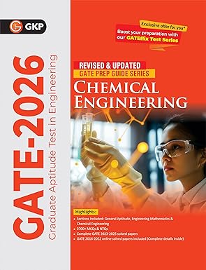 GKP GATE 2026 Chemical Engineering | Master Guide with 3700+ MCQs, NTQs & Solved Papers 2022–2025 | Complete Coverage of General Aptitude, Engineering Mathematics & Technical Section