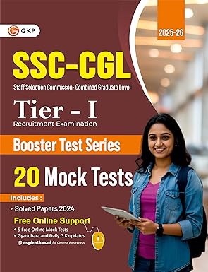 GKP SSC 2026 : CGL Tier I - Booster Test Series - 20 Mock Tests| Solved Papers 2024 Exam