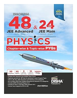 Disha Errorless 48 Years JEE Advanced (1978 - 2025) & 24 Year JEE Main (2002 - 2025) PHYSICS Chapter-wise & Topic-wise PYQs Book 21st Edition | Solved Papers Question Bank in NCERT Flow for JEE 2026