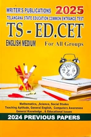 Writer's TS ED.CET for All Groups 2025 | Including 2024 Previous Papers (English Medium)