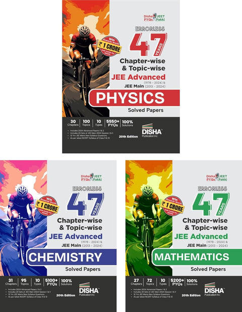 Errorless 47 Years Chapter-wise & Topic-wise JEE Advanced (1978 - 2024) & JEE Main (2013 - 2024) PHYSICS, CHEMISTRY & MATHEMATICS Solved Papers 20th Edition