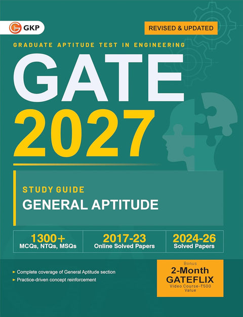 GATE 2027 General Aptitude Guide | 1300+ MCQs & Practice Questions | Solved Papers 2024-26 | 3 Full-Length Mock Tests
