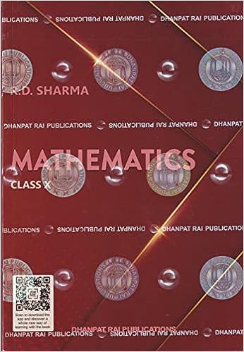 R D Sharma Mathematics Class 10 with MCQ in Mathematics - CBSE Examination 2023-2024