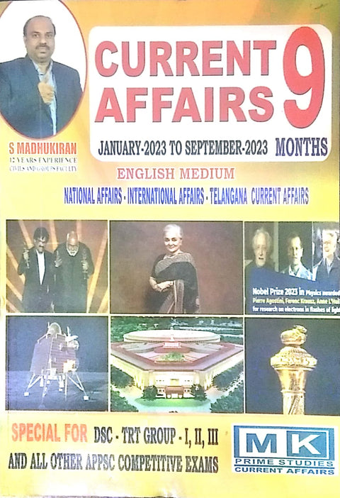 9 MONTHS CURRENT AFFAIRS January TO September -2023[ENGLISH MEDIUM]