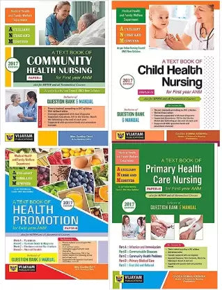 A Text Book Of Community Health Nursing Paper-I + Child Health Nursing Paper-IV + Health Promotion Paper-II + Primary Health Care Nursing Paper-III For First Year English Medium Combo (Set Of 4 Books)