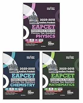 Disha 2025 - 2015 Andhra Pradesh EAPCET Chapter-wise & Topic-wise Physics, Chemistry & Mathematics Previous Year Solved Papers with Concept Maps 4th Edition| 7000+ PYQs PCM Question Bank for 2026 Exams
