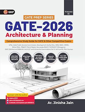 GKP GATE 2026 Architecture & Planning Vol 1 by Jinisha Jain | 2017–24 Solved Papers