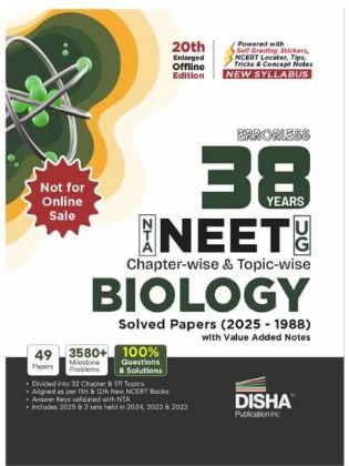 Disha Errorless 38 Years NTA NEET (UG) Chapter-wise & Topic-wise Biology PYQ (2025 - 1988) Book Solved Papers New NCERT Syllabus Errorless Biology NEET Value Added Notes