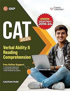 GKP CAT 2025 | Verbal Ability & Reading Comprehension | 5 Sectional Mock Tests & Solved Papers 2016-2024 with Free Online Support | Master VARC for CAT | By Gautam Puri