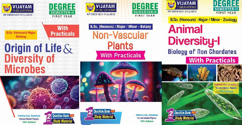 DEGREE SEMESTER -II FIRST YEAR B.SC.(HONOURS):ANIMAL DIVERSITY-1,NON- VASCULAR PLANTS ,ORIGINOF LIFE & DIVERSITY OF MICROBES