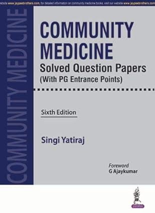 COMMUNITY MEDICINE SOLVED QUESTION PAPERS (WITH PG ENTRANCE POINTS)