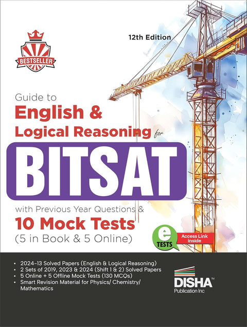Guide to English & Logical Reasoning for BITSAT with Previous Year Questions & 10 Mock Tests - 5 in Book