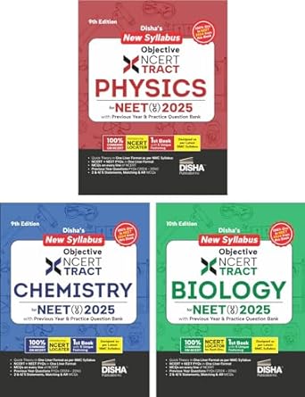 Disha's New Syllabus Objective NCERT Xtract Physics, Chemistry & Biology for NEET (UG) 9th Edition | One Liner Theory, Tips on your Fingertips, Previous Year Question Bank, PYQs