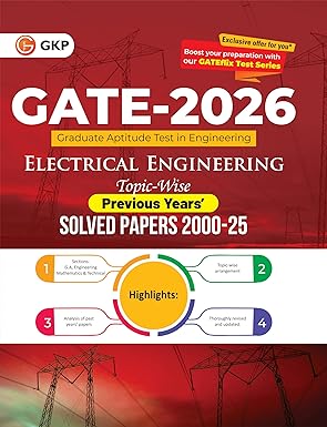 GKP GATE 2026: ELECTRICAL ENGINEERIG-26 YEARS TOPIC WISE PREVIOUS  SLOVED PAPERS(2000-2024)