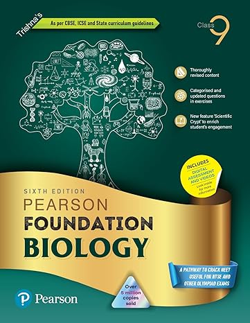 Pearson IIT Foundation'24 Biology Class 9, As Per CBSE, ICSE and State Curriculum Guidelines|Free access to elibrary, vidoes & Myinsights Self Preparation - 6th Edition