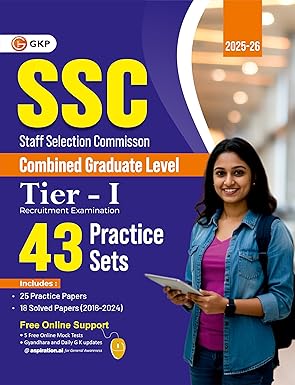 GKP SSC 2026 : CGL Tier I - 43 Practice Sets| Solved Papers 2016-24