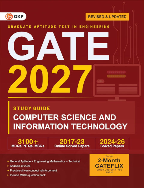GATE 2027 Computer Science and Information Technology Guide | Complete Study Material with 3100+ MCQs, NTQs & MSQs | 3 Full Mock Tests | Chapterwise ... | GATE CSE IT Book for PSU & IIT Admissions