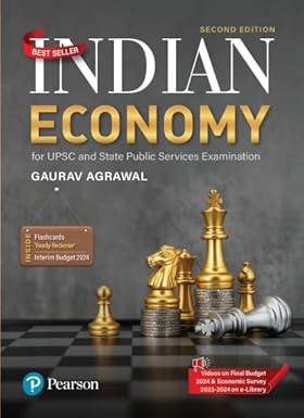 Indian Economy for UPSC - Prelims & Mains and State Civil Services Examination, 2nd Edition by Pearson | Includes current affairs & static questions | Monetary Policy - Pearson