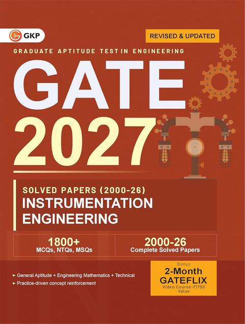 GATE 2027 Instrumentation Engineering Solved Papers 2000-2026 | 27 Years Previous Year Questions | 1800+ MCQs with Detailed Solutions