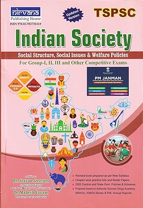 TSPSC Indian Society Social Structure, social Issues & Welfare Policies Updated Version 2024 (English Medium)