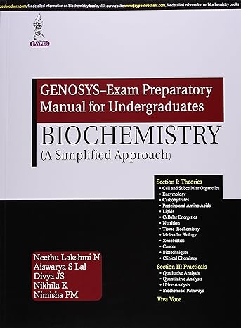 GENOSYS – Exam Preparatory Manual for Undergraduates: Biochemistry (A Simplified Approach)