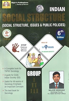 TSPSC Indian Society, Social Structure, Issues & Public Policies for Group I, II, III | Latest 6th Edition (English Medium)