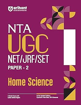 Arihant NTA UGC NET/ JRF/ SET PAPER-2 Home Science | As per updated syllabus | 3 Model Papers with latest solved papers