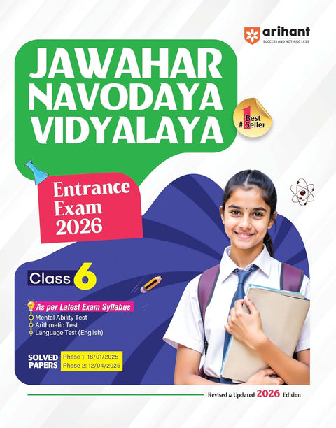 Arihant Jawahar Navodaya Vidhyalaya Class 6th Entrance Exam 2026 | Solved Papers (Phase-I) & (Phase-II) | English Medium