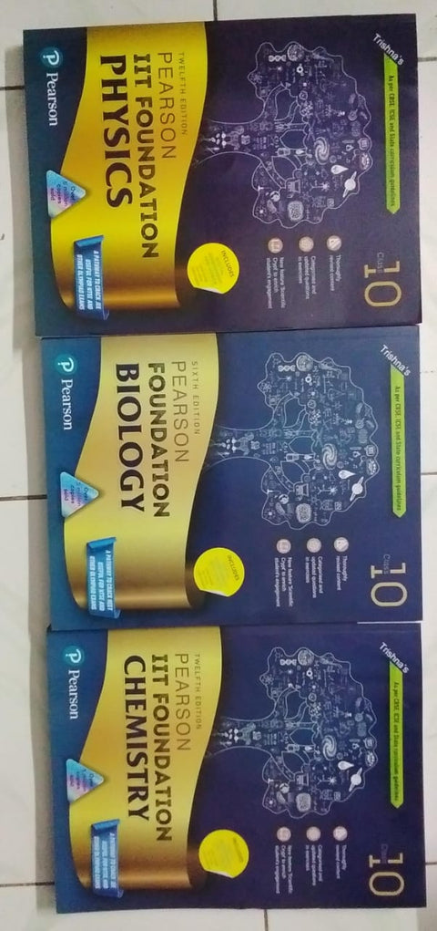 IIT FOUNDATION COURSE 2024 FOR CLASS 10TH (Physics, Chemistry, Biology) Combo Set Of 3 books