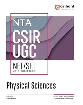 NTA CSIR UGC NET / SET JRF & LECTURERSHIP Physical Sciences( ENGLISH MEDIUM)