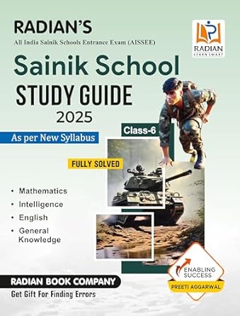 Sainik School Guide Book Class 6 for Entrance Exam 2025 English Medium (Latest Edition)