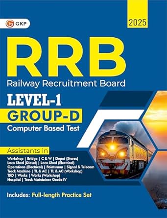 GKP RRB Group D Guide 2024-25 | Level 1 CBT Exam Preparation | Complete Study Material & Full Length Practice Questions Sets with Solved Papers | Railway Recruitment Board Computer-Based Test Preparation