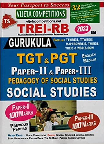 TREI - RB Gurukula TGT, PGT Paper II Pedagogy Of Social Studies and Paper III Social Studies [ ENGLISH MEDIUM ]