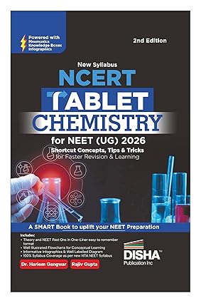 Disha's New Syllabus NCERT Tablet Chemistry for NEET (UG) 2026 - Shortcut Concepts, Tips & Tricks for Revision & Learning 2nd Edition | One Liner Theory with Mnemonics, PYQs (Previous Year Questions)