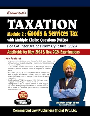Taxation Model 2 : Goods & Services Tax (GST) with (MCQs