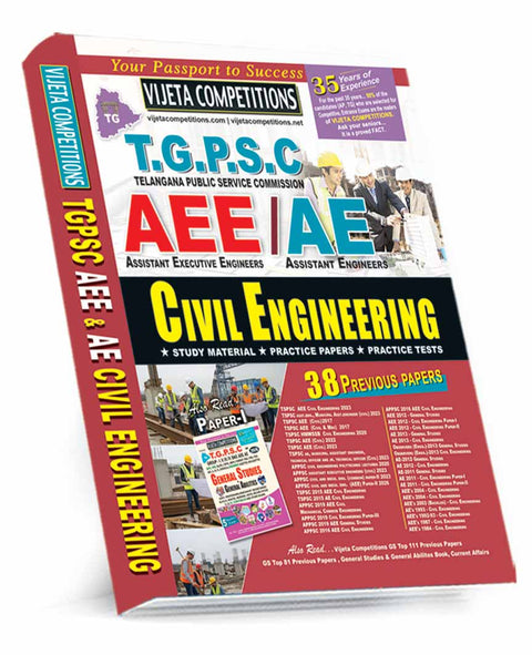 TSPSC AEE / AE Civil Engineering includes 38 Previous Papers [ ENGLISH MEDIUM ]
