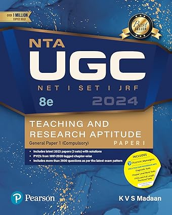 Nta Ugc Net '24 Paper 1 By Kvs Madaan|Teaching And Research Aptitude Net/Set/Jrf|Includes 2023 Paper (2 Sets) & 23 Years Chapter Wise Solved Previous Year Questions|Includes 2600+ Questions