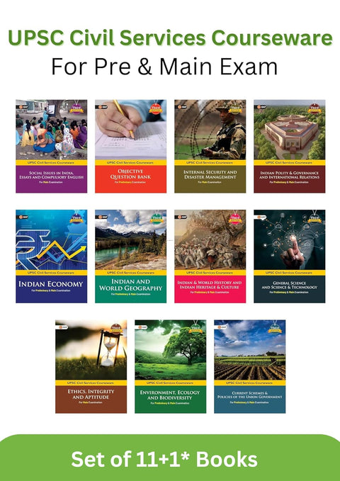 GKP UPSC IAS General Studies Courseware 2025 | 11 Books Set for Civil Services & State PCS Exams | Prelims & Mains Comprehensive Guide | Online Current Affairs Module | CSE Exam Preparation | 3rd Edition | English