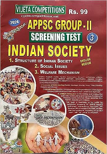 APPSC Group II Screening Test Part 3 INDIAN SOCIETY A3 Size Book [ ENGLISH MEDIUM ] Paperback – 17 June 2023