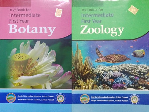 Text Book For Intermediate First Year Combo set of 2 Books ( Botany, Zoology )