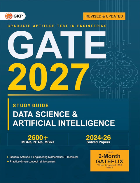GATE 2027 : Data Science & Artificial Intelligence- Complete Guide | 2600+ MCQs | Solved Papers 2024–2026