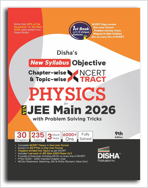 Disha New Syllabus Objective NCERT Xtract Physics with Problem Solving Tricks for NTA JEE Main