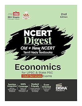 Disha Old + New NCERT Digest Economy for UPSC & State PSC Civil Services Exams with Tamil Nadu Extract | NCERT Class 9th to 12th & TN Class 10th to 12th | IAS Prelims & Mains | UPSC Books 2025-26