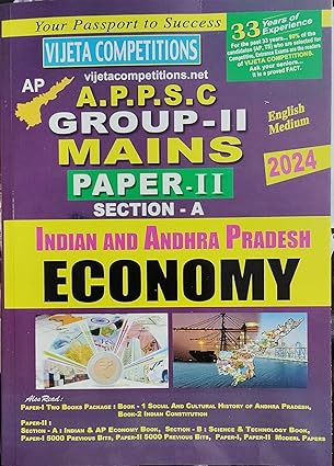 APPSC Group-II Mains Indian and Andhra Pradesh Economy Paper-II,Section-A 2024 (English Medium)