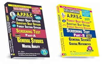Vijeta Competitions APPSC Forest Officer Screening Test Guide 2025, Part A & B Combo, English Medium