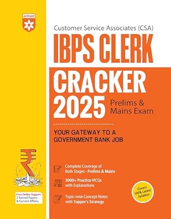 Arihant IBPS Clerk Cracker Exam 2025 English medium