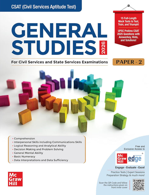 UPSC Prelims 2026: CSAT (General Studies Paper 2) for UPSC | GS Paper 2 Manual | Chapter wise Solved Previous Years’ Questions (2016 - 2025) | 15 Practice/ Mock Papers
