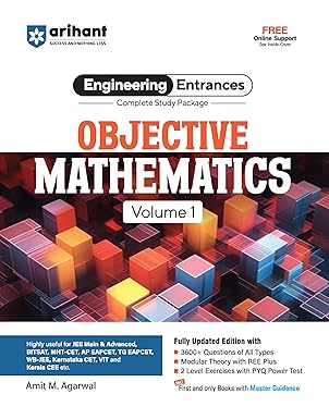 Arihant JEE Main Objective Mathematices for Volume 1 | Complete Study Package & Advanced, BITSAT, CET, VIT, NEET & Other Engineering Entrances 2025-2026 | 2500+ Questions, PYQs & 2-Level Exercises